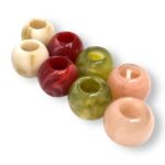 Conta Redonda Marmore Mesclado 17mm - 7 Unds