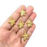 Pingente Estrela Do Mar 22mm Dourado – 1 Und - Imagem 2