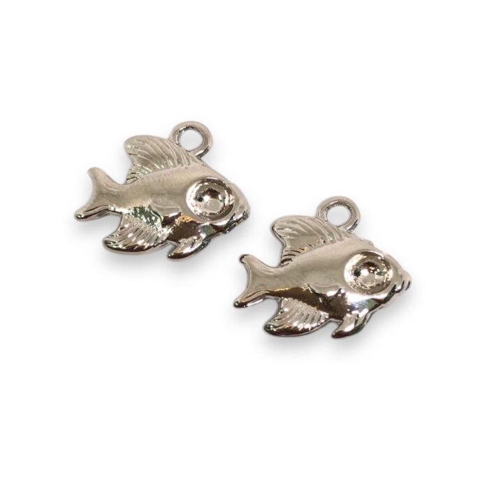 Pingente Peixe P/ Strass 15mm Níquel – 1 Und - Imagem 1