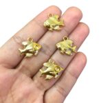 Pingente Peixe P/ Strass 15mm Dourado – 1 Und - Imagem 2