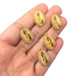 Pingente Búzio Trabalhado 22mm Dourado – 1 Und - Imagem 2