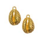 Pingente Búzio Trabalhado 22mm Dourado – 1 Und