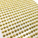 Cartela Adesiva Meia Perola 4mm Dourado – Und