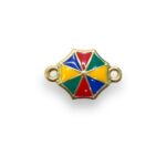 Entremeio Sombrinha C/Resina 23mm Dourado - Und