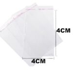 Saco Adesivo Plástico 4x4cm – c/ 100 unds