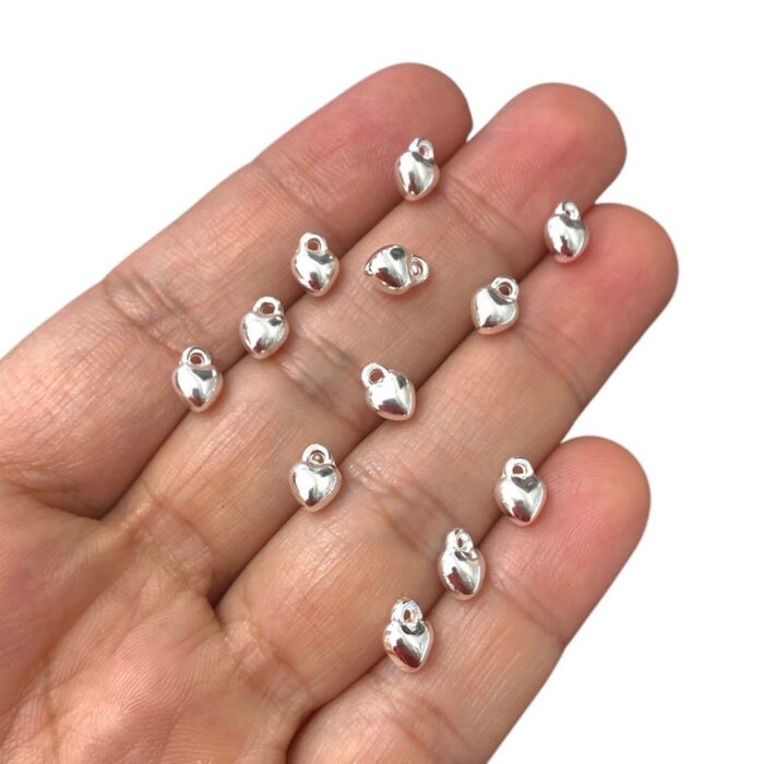 Pingente Abs Coração 6mm Prata – 0,005 Gramas - Imagem 2