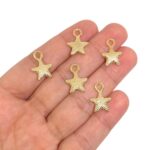 Pingente Estrela 17mm Dourado - Und - Imagem 2