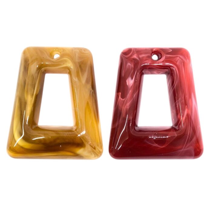 Conta Maxi Pingente Marmore Mesclado 50x65mm – Und - Imagem 1