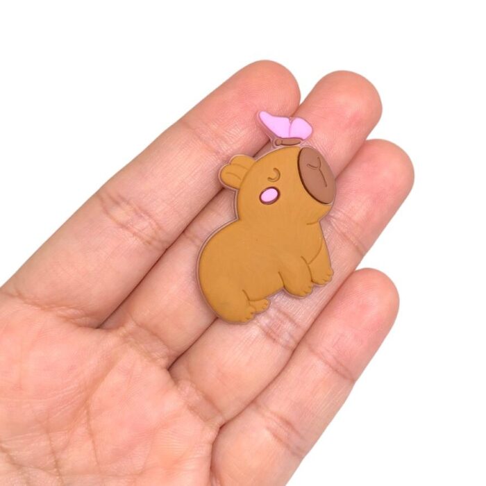Aplique Capivara 35x39mm Emborrachado - Und - Imagem 2