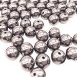 Conta Bola Abs 8mm Níquel - 20 Gramas