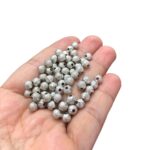 Conta Bola Abs 6mm Trabalhada Níquel – 20 Gramas - Imagem 2