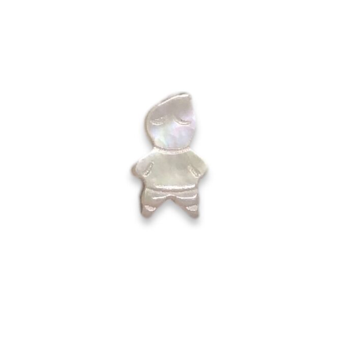 Pingente Madrepérola Menino 9mm C/ Furo Lateral – Und - Imagem 1