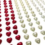 Cartela Adesiva 12mm Coração Diversos - Und