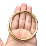 Argola 50mm Alumínio Dourado – 0,17 Gramas - Imagem 2