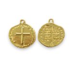 Pingente Santo 47mm Dourado - Und