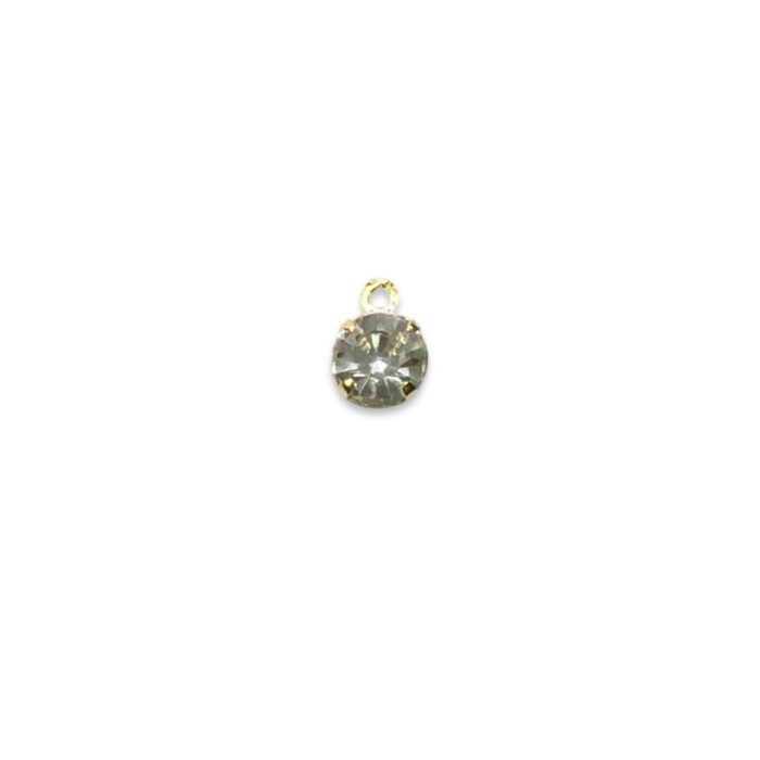 Pingente Ponto de Luz 8mm C/Strass Dourado Exclusivo - Und - Imagem 1
