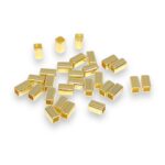 Tubo Quadrado 3x4 Dourado Exclusivo - Und