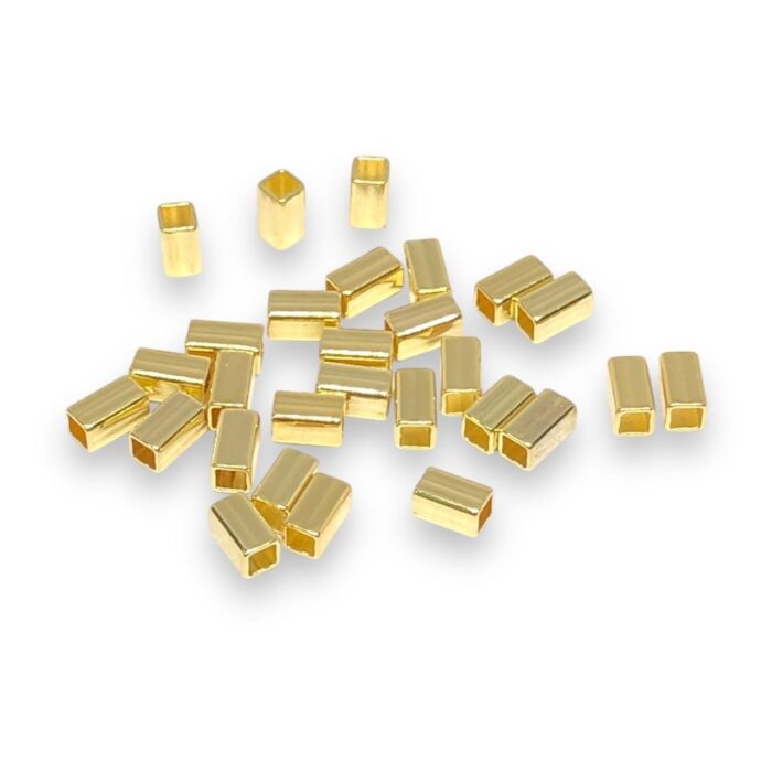 Tubo Quadrado 3x4 Dourado Exclusivo - Und - Imagem 1