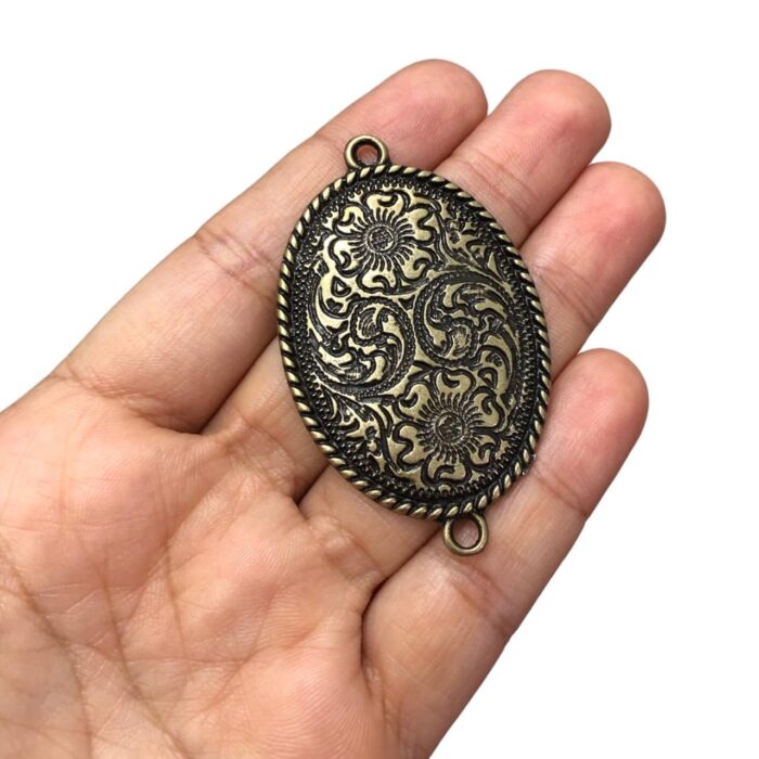 Entremeio Boho Chic Oval 37x59mm Ouro Velho - Und - Imagem 2