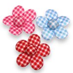 Aplique Flor 5cm Xadrez - Und