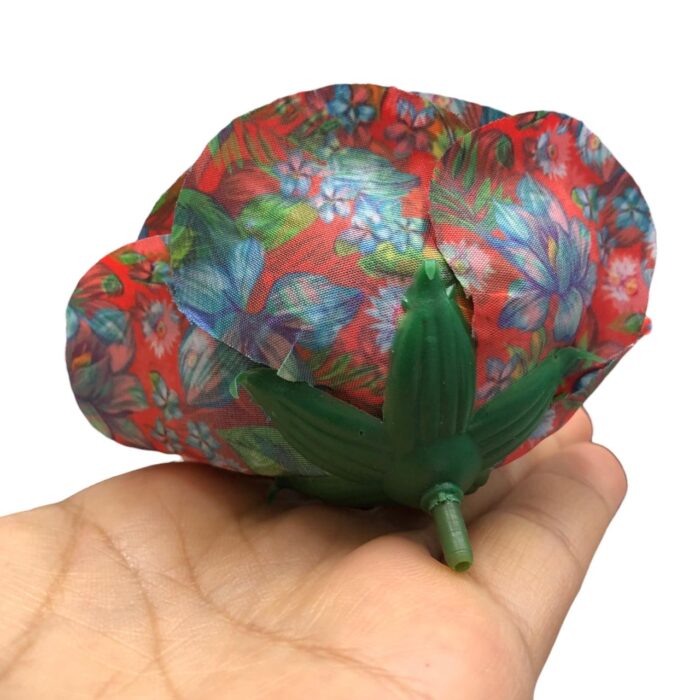 Aplique Flor 90mm Tecido Estampado - Und - Imagem 2