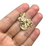Pingente São Jorge 31mm Dourado - Und - Imagem 2