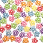 Conta Infantil Flor 10mm Acrílico - 20 Gramas