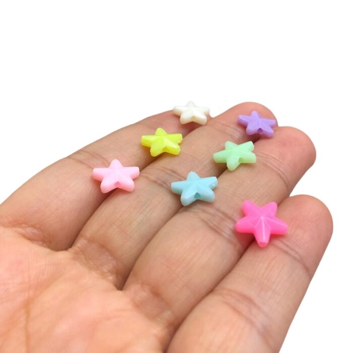 Conta Estrela 10mm Acrílico - 20 Gramas - Imagem 3