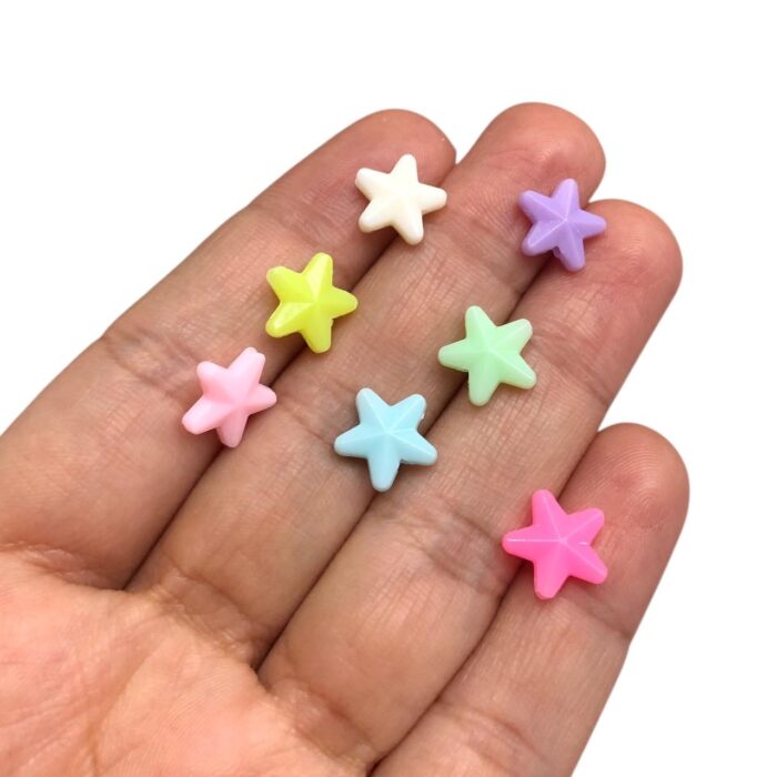 Conta Estrela 10mm Acrílico - 20 Gramas - Imagem 2