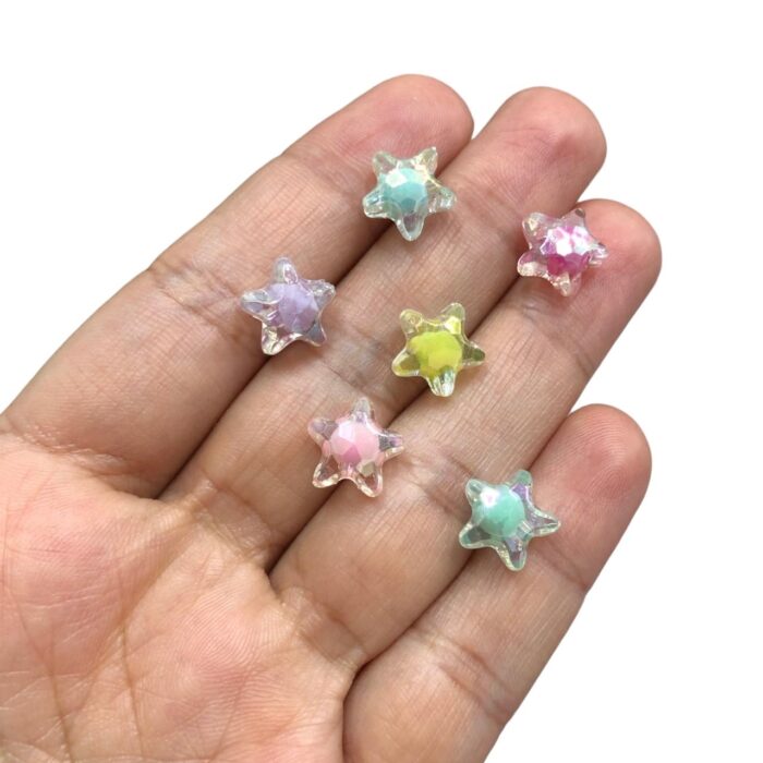 Conta Infantil Estrela 11mm Acrílico Irizado  - 20 Gramas - Imagem 2