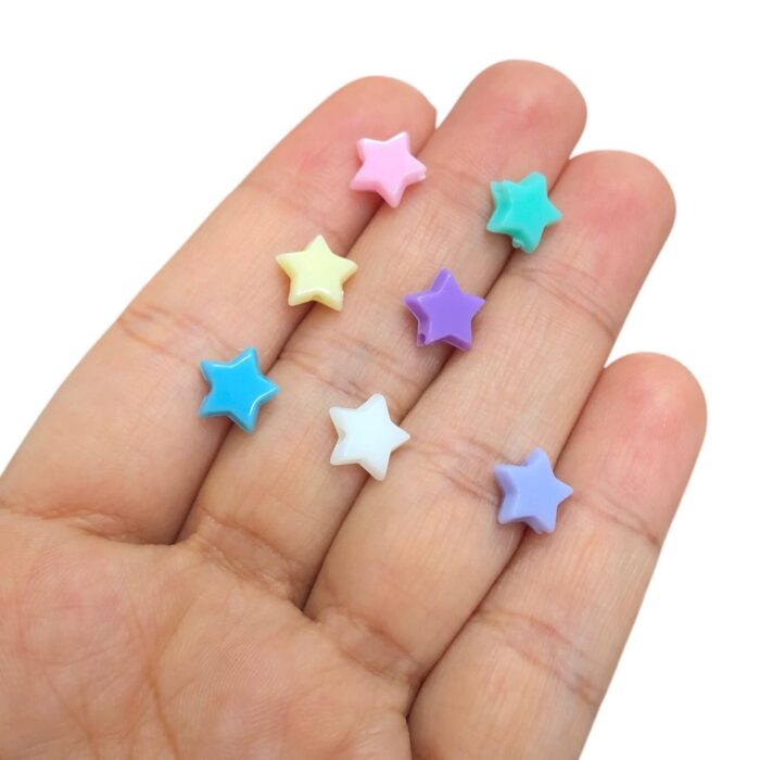 Conta Infantil Estrela 9mm Acrílico - 20 Gramas - Imagem 2