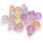Pingente Infantil Bola 20mm Acrílico Irizado - 20 Gramas