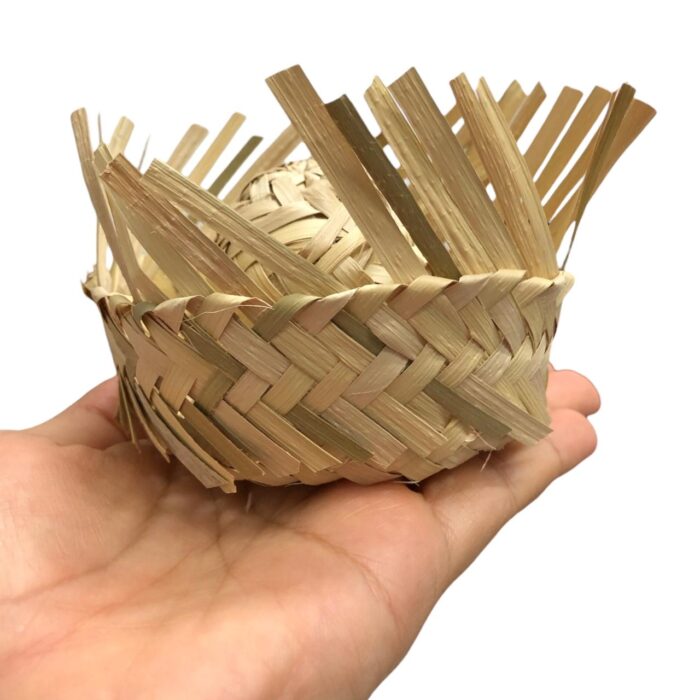 Mini Chapéu De Palha 8cm Natural - Und - Imagem 3
