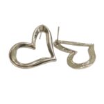 Base Brinco Coração 36mm Níquel - Par