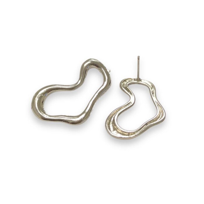 Base Brinco Disforme 30mm Níquel - Par - Imagem 1