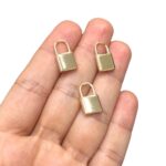 Pingente Cadeado 18mm Dourado – Und - Imagem 2