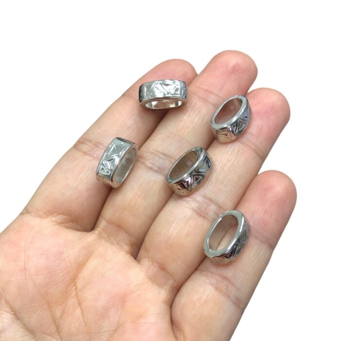 Entremeio Oval Trabalhado 6x15mm Níquel - Und - Imagem 2