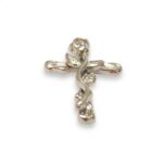 Pingente Cruz C/ Flor 24mm Níquel – Und - Imagem 4