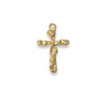 Pingente Cruz C/ Flor 24mm Dourado - Und