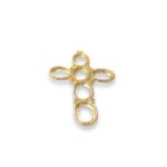 Pingente Cruz P/Chaton 63mm Dourado – Und - Imagem 4