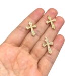 Pingente Cruz 24mm Dourado – Und - Imagem 2