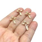 Pingente Cruz Trabalhado 23mm Dourado - Und - Imagem 3