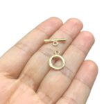 Fecho Pau Trabalhado 17mm Dourado – Und - Imagem 3