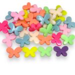 Conta Infantil Borboleta 13mm Acrílico - 20 Gramas