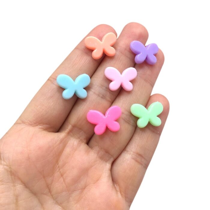 Conta Infantil Borboleta 13mm Acrílico - 20 Gramas - Imagem 2