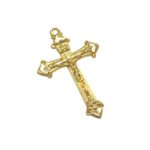 Pingente Cruz 40mm Trabalhada Dourado - Und