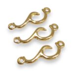 Entremeio Onda 27mm Dourado - Und