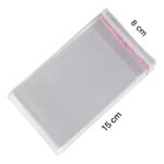 Saco Adesivo Transparente 8x15cm – 50 Unds