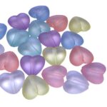 Conta Infantil Coração 17mm Acrílico - 20 Gramas