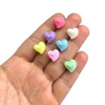 Conta Infantil Coração 12mm Acrílico – 20 Gramas - Imagem 2